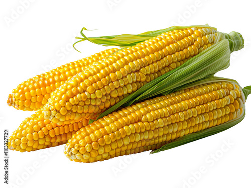 Close-up of corn kernels with husk, highlighting its fresh and organic appeal.