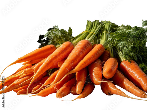 Fresh Carrots with Green Tops