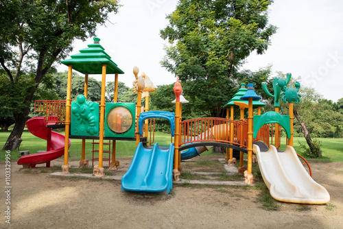 Wallpaper Mural Colorful playground in the park Torontodigital.ca