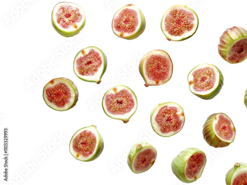 Fresh Figs with Cut Open Showing Seeds