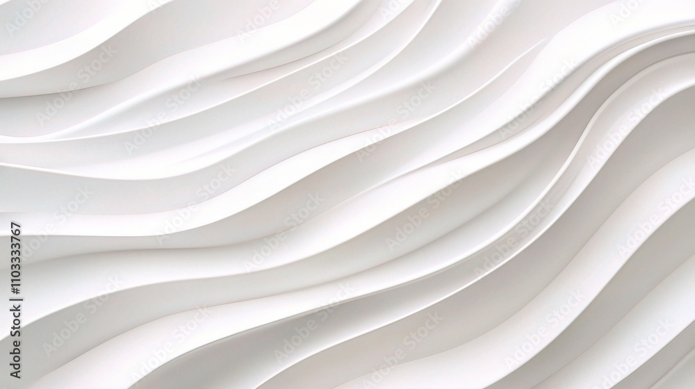 Obraz premium Abstract White Wave Pattern for Modern Interior Design Projects