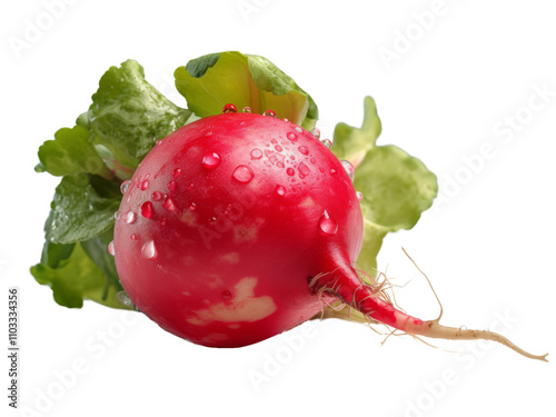 Fresh Radish with Vibrant Red Tones