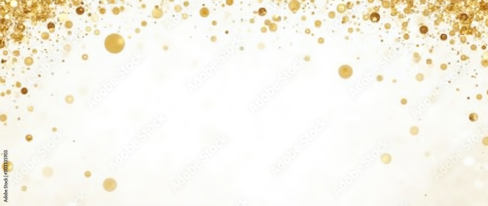 Gold confetti frame border on transparent background Gold confetti frame border on transparent background