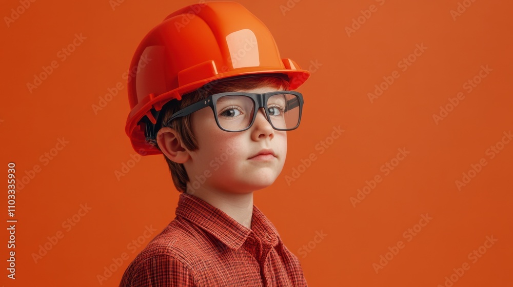American child dressed as engineer on isolated background, embodying future job, innovation, technology, problem-solving, design, and building a better future American child dressed as engineer on isolated background, embodying future job, innovation, technology, problem-solving, design, and building a better future