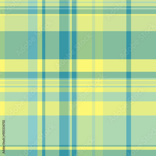 Self check background plaid, handmade textile texture seamless. Madras pattern tartan fabric vector in lime and light colors.