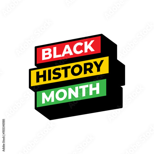 	
Black history month celebrations modern design template.