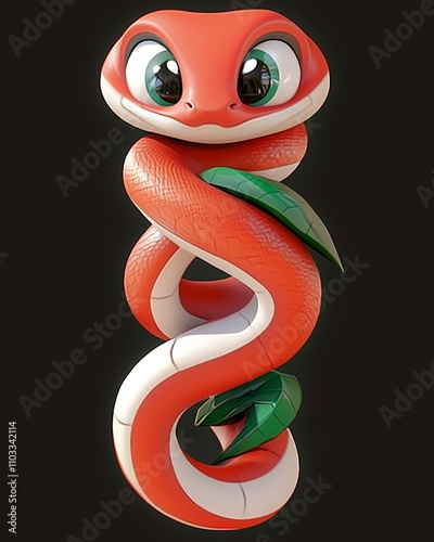 A 3D close-up of a vibrant ...