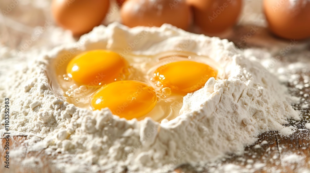 The background material for baking butter eggs and flour The background material for baking butter eggs and flour