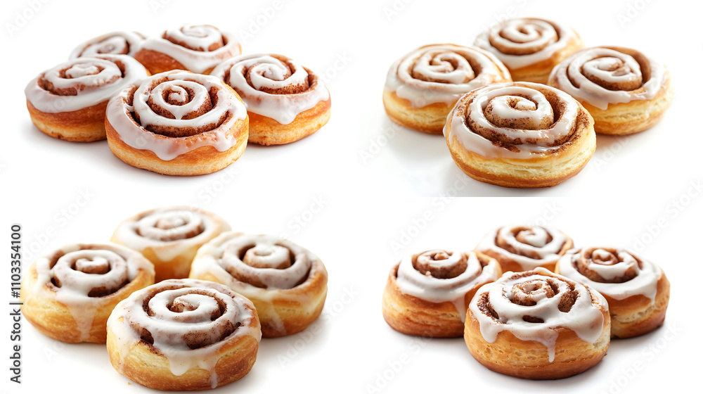 cinnamon bun pastry biscuit isolated on white background cinnamon bun pastry biscuit isolated on white background