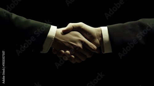 Businessmen handshake in photography shot. business meeting and partnership concept with copy space