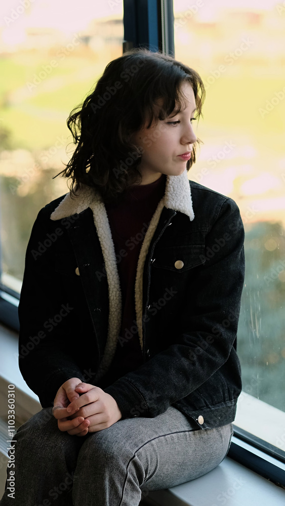 A girl with clasped hands gazes out of a window, bathed in soft natural light. This image symbolizes emotional depth, mindfulness, and connection to the outside world. A girl with clasped hands gazes out of a window, bathed in soft natural light. This image symbolizes emotional depth, mindfulness, and connection to the outside world.