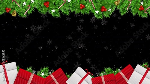 Christmas Decorations Overlay with Alpha Channel