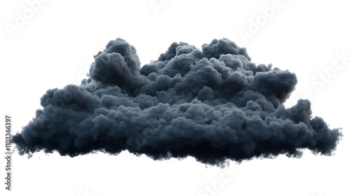 Dark storm clouds with lightning isolated on white and Lightning, Isolated on transparent background, trends, Ai