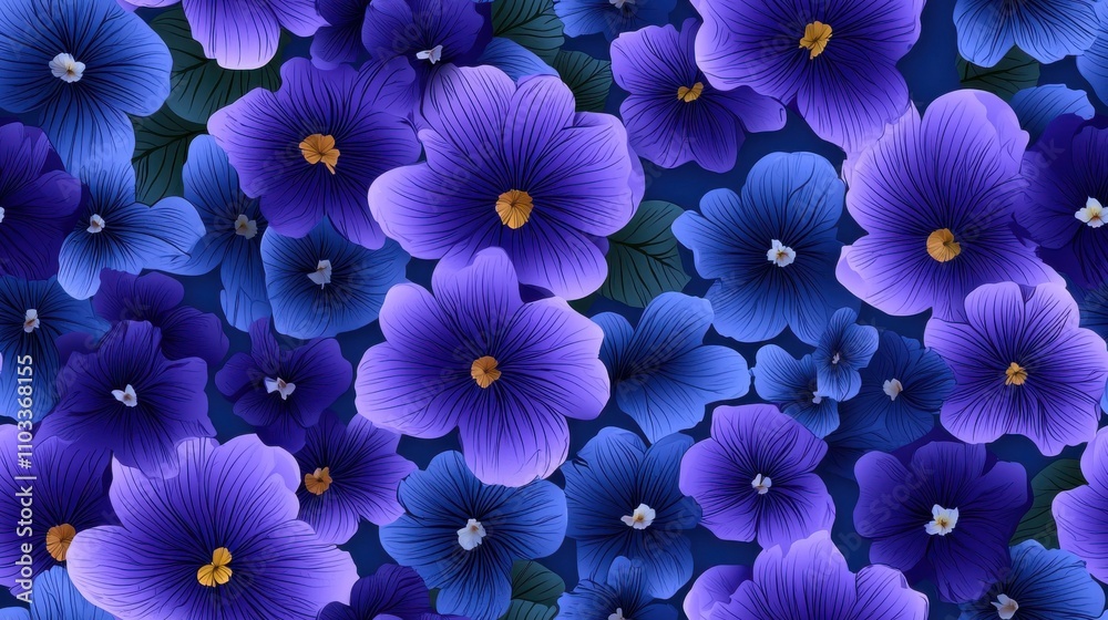 Stunning Blooming Flowers in Vivid Purple Hues Creating a Serene and Ethereal Background Texture Stunning Blooming Flowers in Vivid Purple Hues Creating a Serene and Ethereal Background Texture