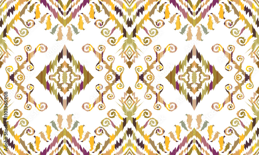 Ethnic seamless pattern traditional design for background, carpet, wallpaper, clothing, wrapping, batik, fabric, embroidery style vector illustration. Ethnic seamless pattern traditional design for background, carpet, wallpaper, clothing, wrapping, batik, fabric, embroidery style vector illustration.
