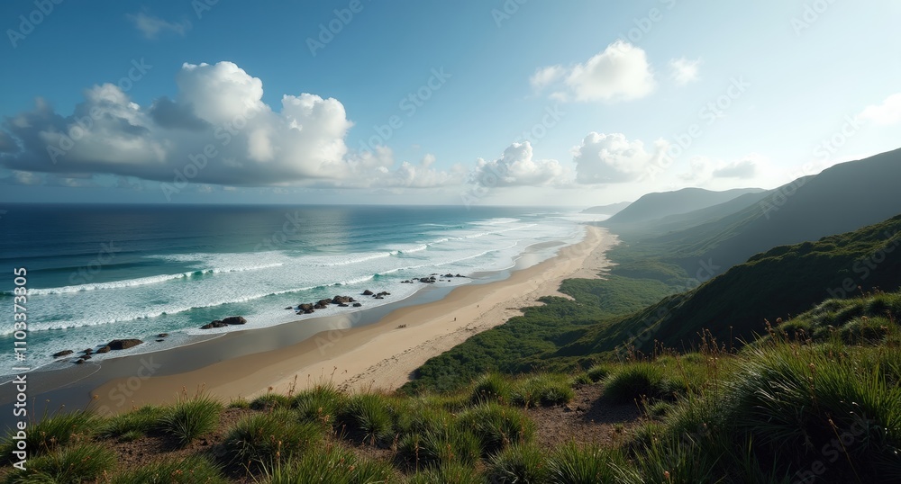 Jeju Island view captured with a Nikon D850 and Nikon AF-S NIKKOR 14-24mm f/2.8G ED lens, natural light, National Geographic style, from the east. Jeju Island view captured with a Nikon D850 and Nikon AF-S NIKKOR 14-24mm f/2.8G ED lens, natural light, National Geographic style, from the east.