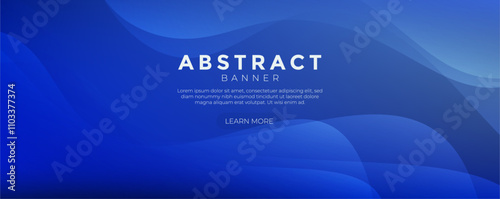 Blue web banner, blue abstract background, Blue gradient Business Banner Background	