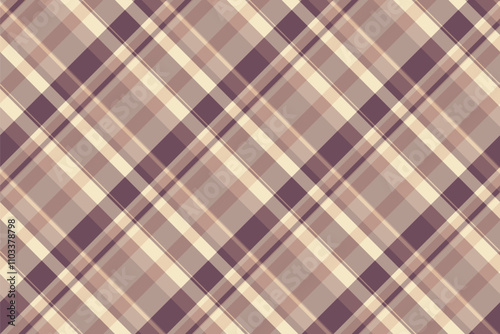 Retail fabric check pattern, cover background tartan textile. Crease texture seamless vector plaid in pastel and light colors.