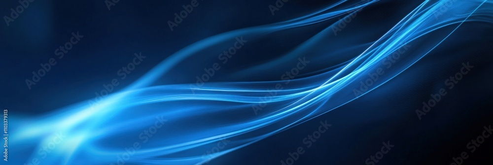 Fototapeta premium Corporate Email Signature. Design of Electronic Mail Icon with Social Address in Blue