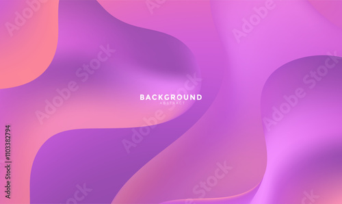 Gradient fluid web banner, Blue vector illustration abstract gradient poster with wave shapes Modern template
