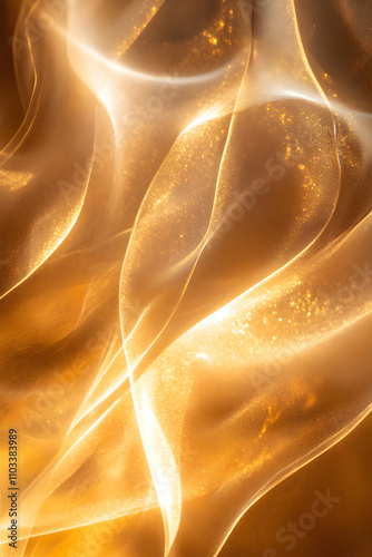 Radiant Gold Breaking Through Smoky Textures - An Interplay of Light and Intricacy