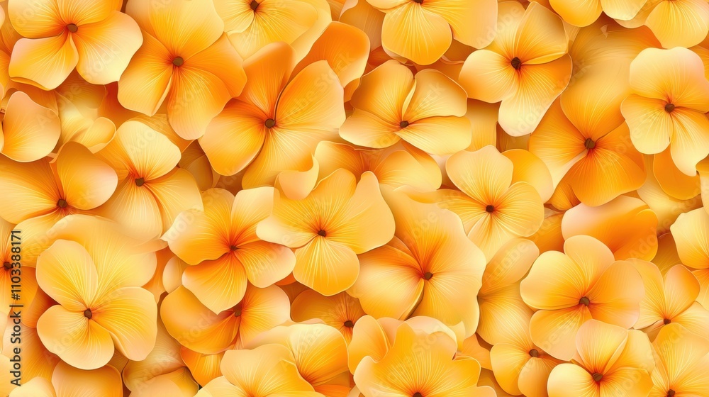 Vibrant Yellow Floral Background with Soft Delicate Petals Vibrant Yellow Floral Background with Soft Delicate Petals