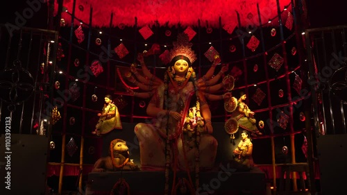 The biggest festival of West Bengal is Durga Puja with the idol of Durga Thakur. Durgapujo in West Bengal is famous all over the world. It is especially popular among Hindus. photo