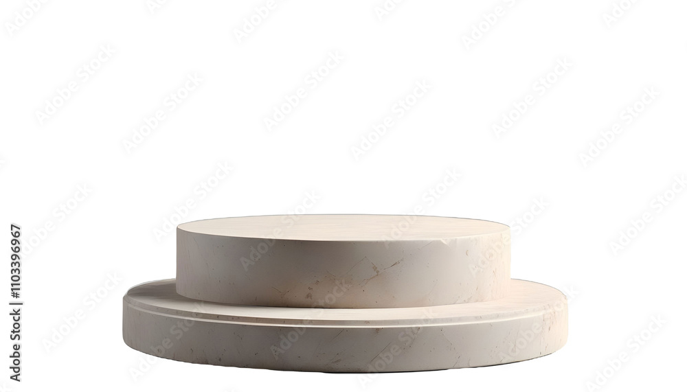 Round stone podium for product display, cut out Round stone podium for product display, cut out
