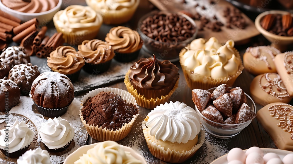 Variety of components for baking Variety of components for baking