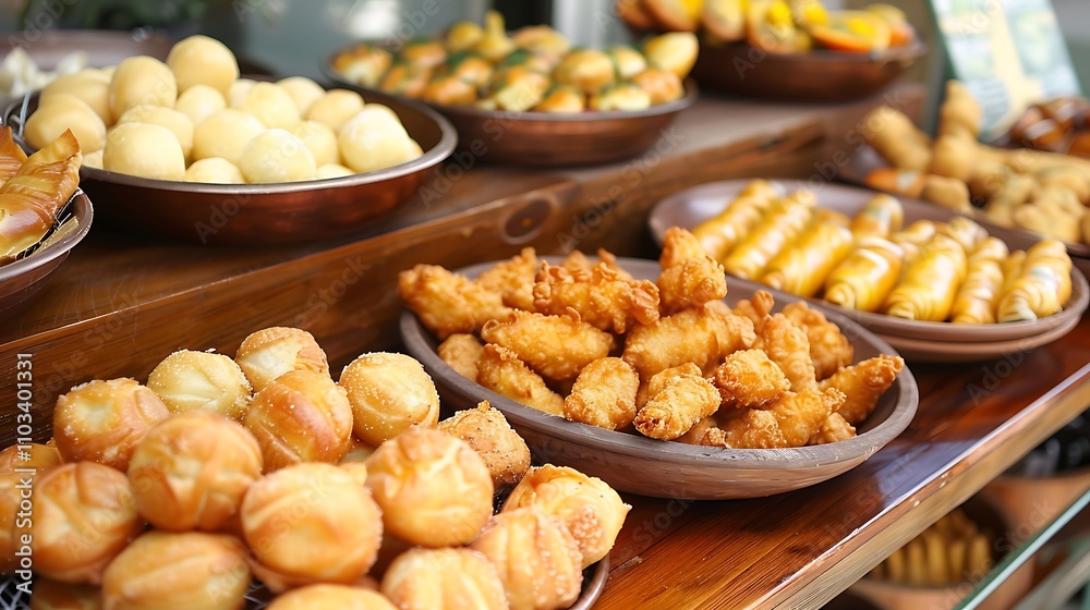 Variety of fried appetizers from brasil Variety of fried appetizers from brasil