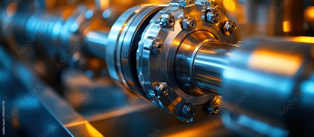Close-up of industrial machinery showcasing precision components and engineering design. Close-up of industrial machinery showcasing precision components and engineering design.