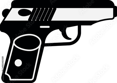 A gun with a cup in the holster