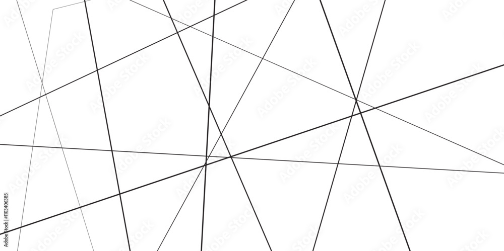 Obraz premium Abstract background with random lines Vector Illustration.Connecting dots background, network and communication design.Abstract background with intersecting lines pattern. 