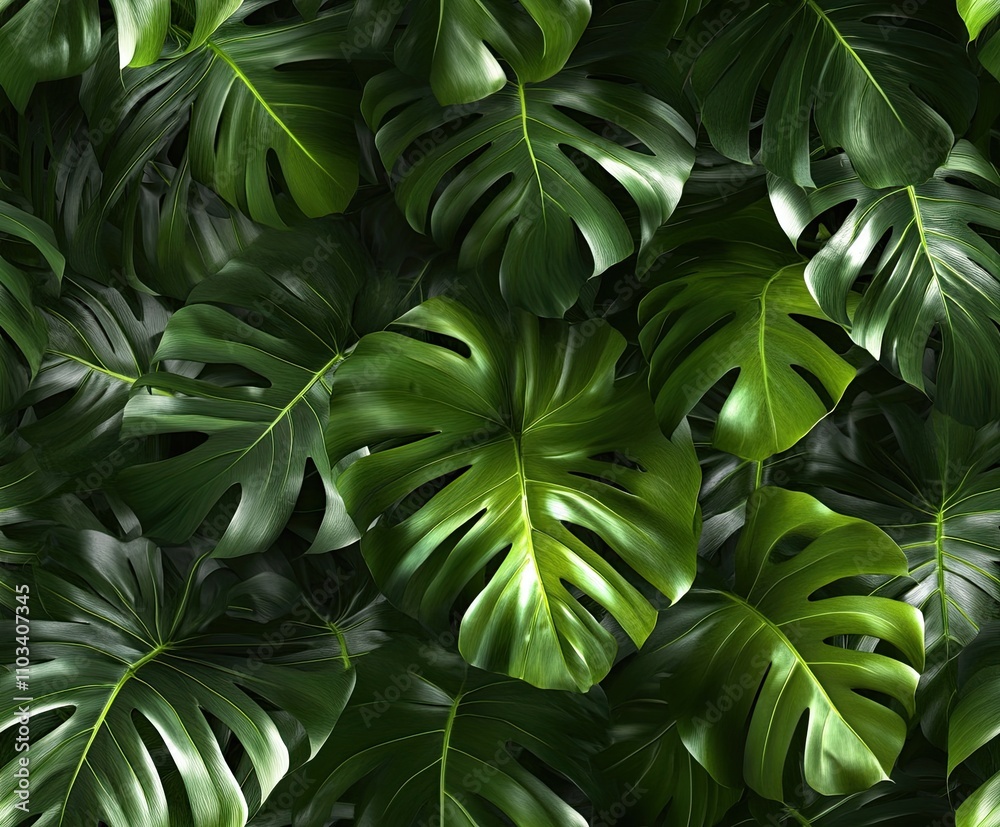Monstera palm leaves pattern Monstera palm leaves pattern