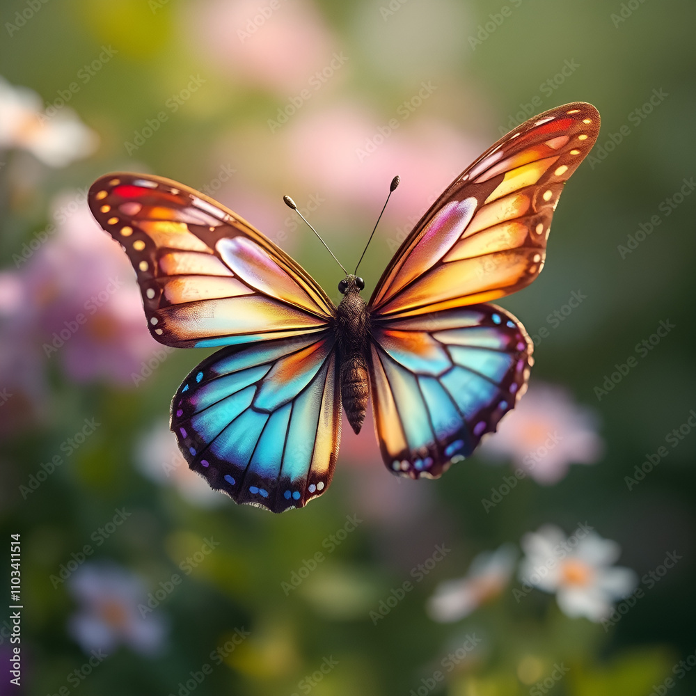 The Graceful Dance of Nature: A Study in the Vibrant Elegance and Intricate Patterns of a Beautiful Butterfly in Flight The Graceful Dance of Nature: A Study in the Vibrant Elegance and Intricate Patterns of a Beautiful Butterfly in Flight