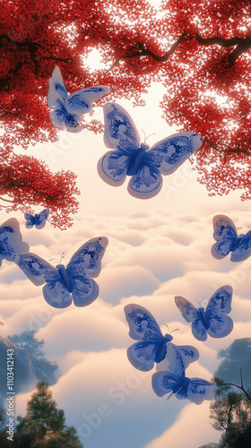 blue sky and clouds