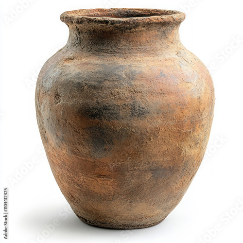 Clay pot isolated on white background