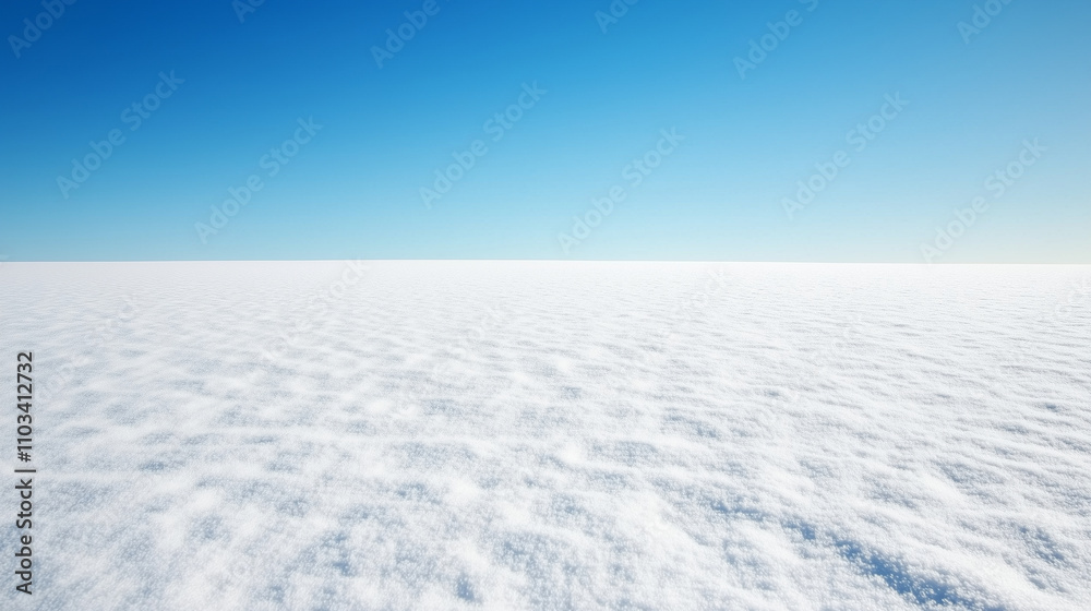 Pristine Snowy Landscape with Clear Blue Sky Pristine Snowy Landscape with Clear Blue Sky