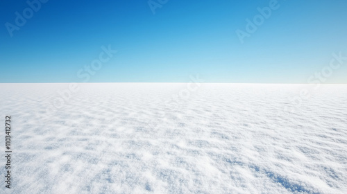 Pristine Snowy Landscape with Clear Blue Sky