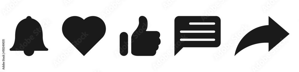 social media like, comment and share icon social media like, comment and share icon