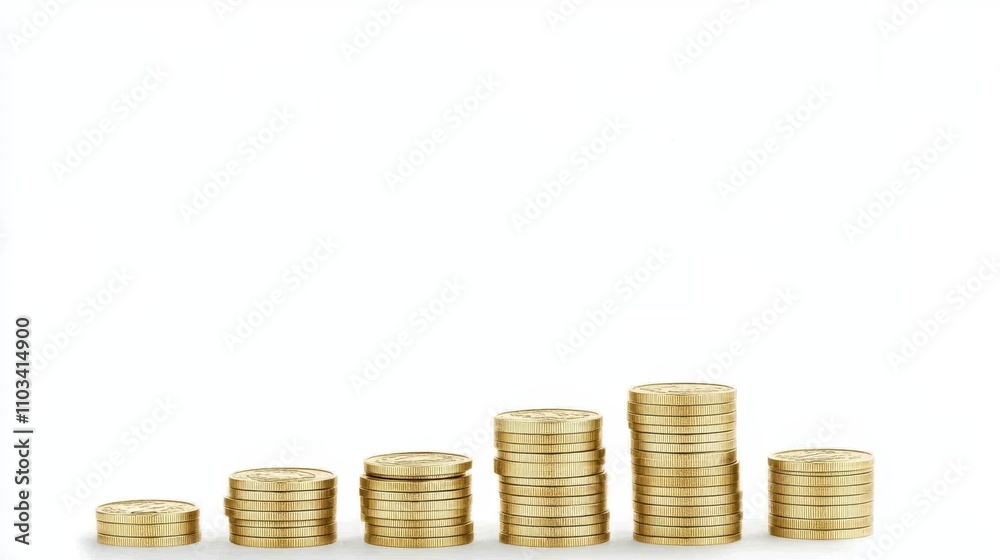 Growth of Coins Stacked in Increasing Order Growth of Coins Stacked in Increasing Order