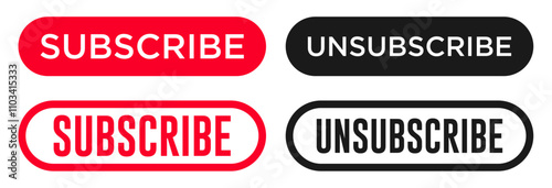 subscribe and unsubscribe social media button