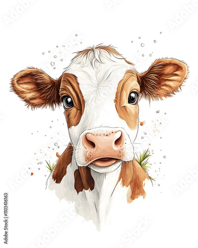 Cow or cow's milk represents healthy food. For teenagers and all ages