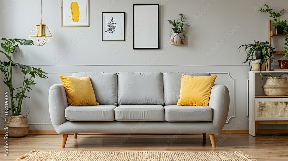 Fototapeta premium Modern style interior design 3d illustration