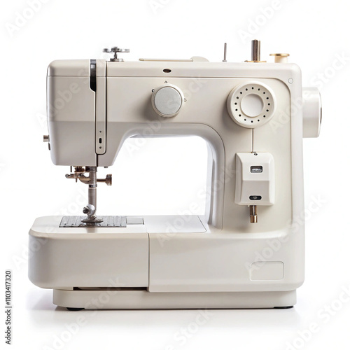 sewing machine on white background