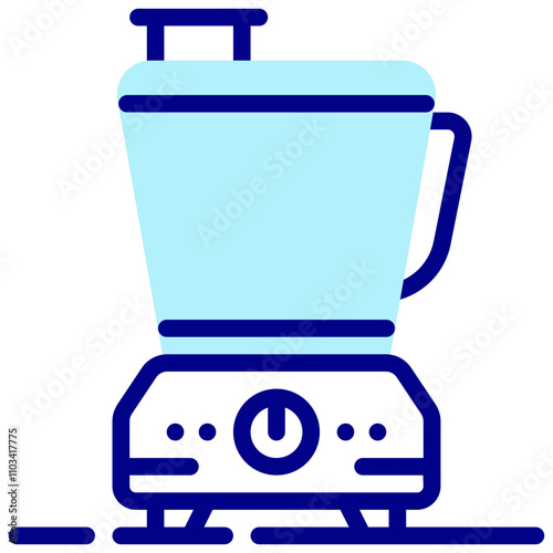 food processor mixed outline vector icon