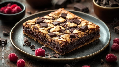 Decadent brookie with rich chocolate layers