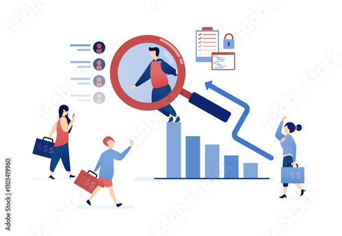 vector illustration of People supporting each other by referring friends and loved ones to achieve financial and career goals, fostering a strong network for success and growth