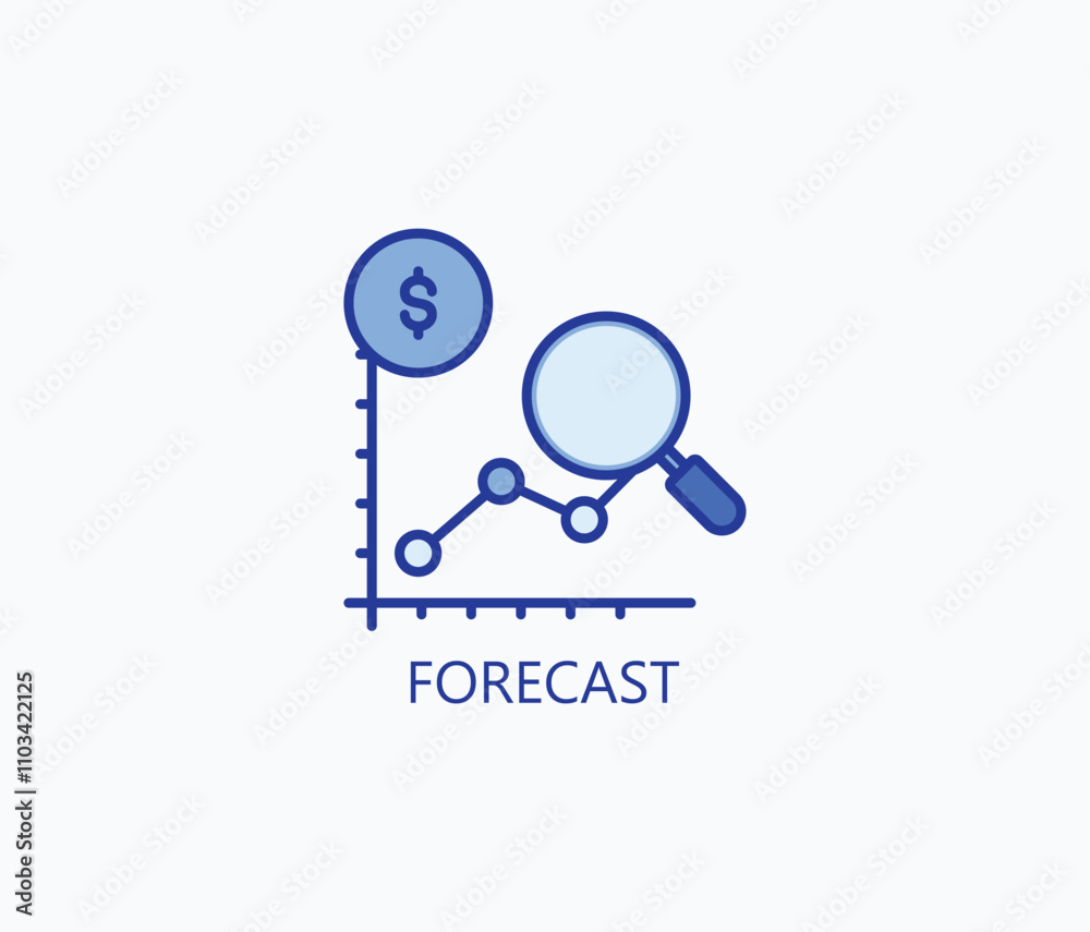 Forecast vector, icon or logo sign symbol illustration Forecast vector, icon or logo sign symbol illustration