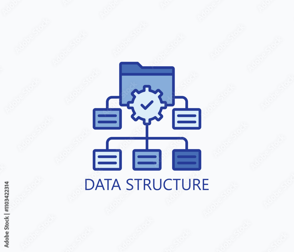 Data structure vector, icon or logo sign symbol illustration 